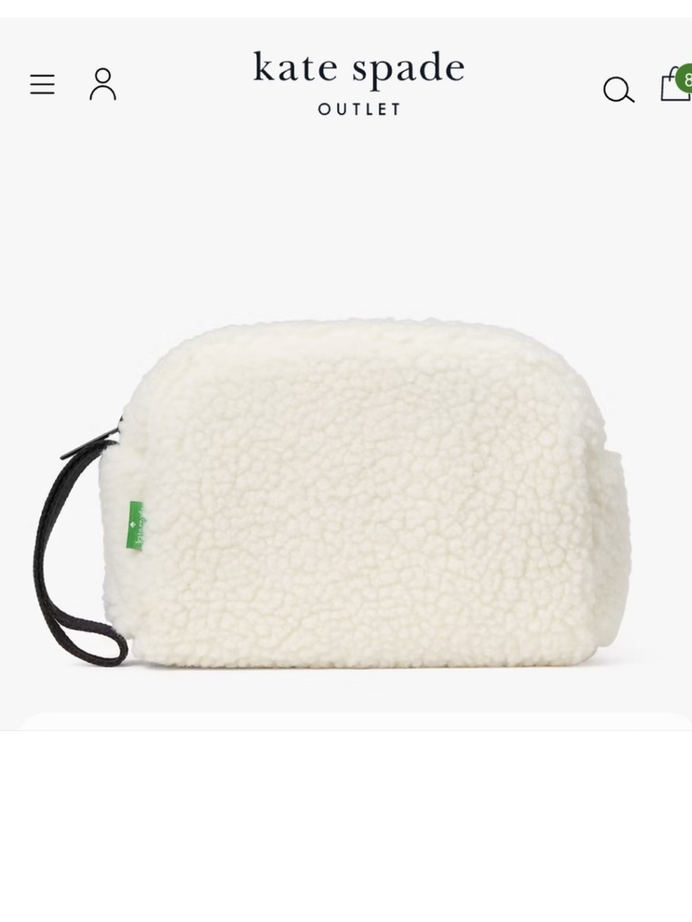 NEW! KATE SPADE SHERPA COSMETIC POUCH